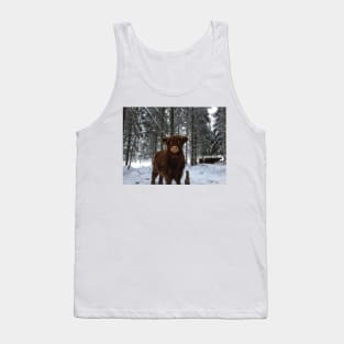 Scottish Highland Cattle Calf 1887 Tank Top